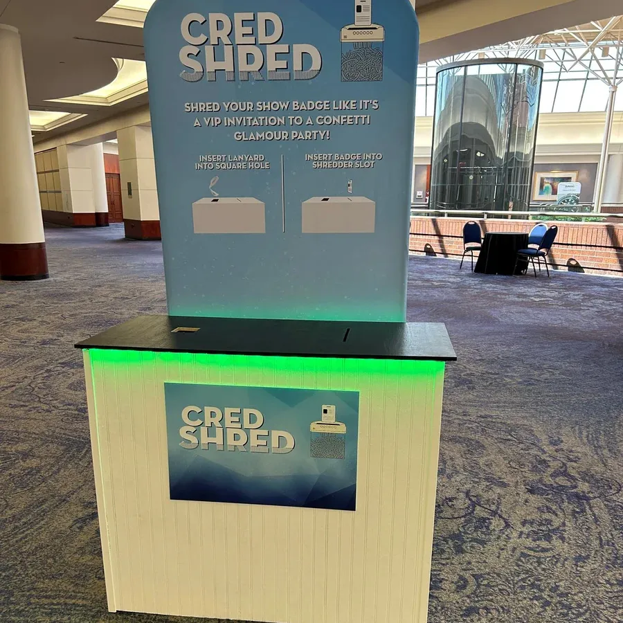 Sponsor: Cred Shred Badge Shredder